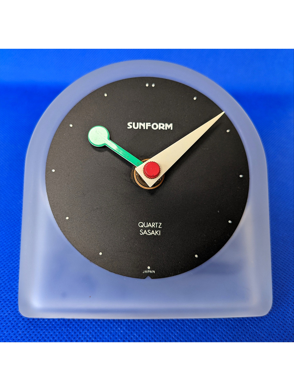 Sasaki Sunform Desk Clock Japan | Frosted Glass Quartz MDM